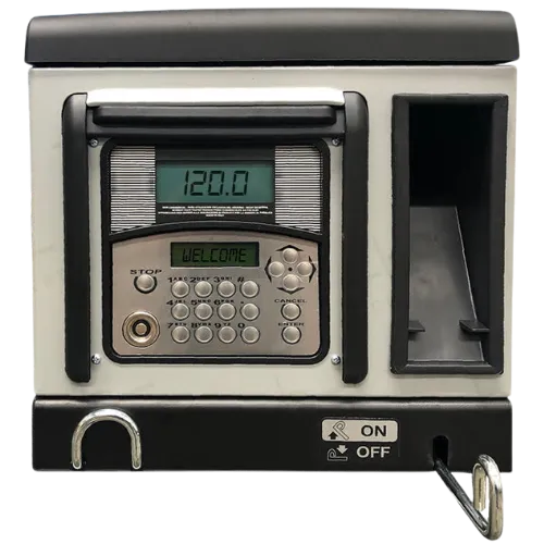 PIUSI data management dieselpomp gesloten model, 220V voeding, debiet 60-80 l/min, met gebruikersregistratie via code of magneetsleutel en geïntegreerde software.