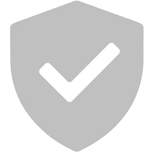 Icoon van een schild met checkmark dat de veiligheid en duurzaamheid van een stookolietank en bovengrondse stookolietank symboliseert